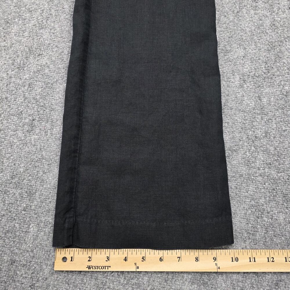 J Jill Pants Womens Petite 10 Black Linen Wide Leg Dress Trousers Casual Summer - Picture 10 of 16